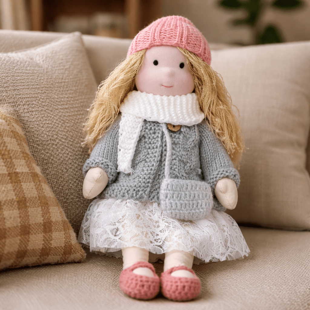 Elora – Handmade Waldorf Doll Made of Cotton for Creative Play 34