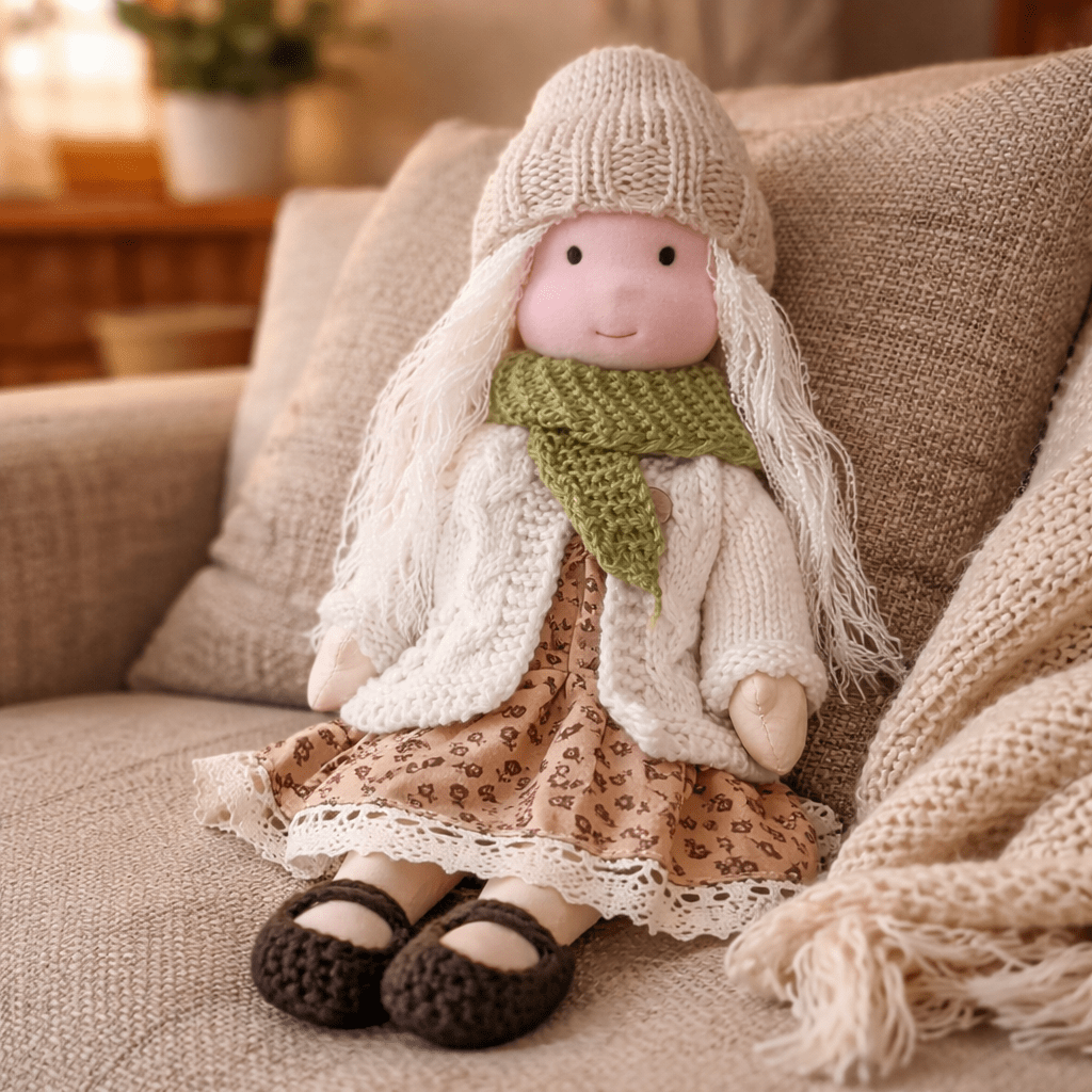 Elora – Handmade Waldorf Doll Made of Cotton for Creative Play 7