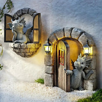 Enchanted Dragon Garden Statue - Handcrafted Resin Garden Ornament for Outdoor Decor 2