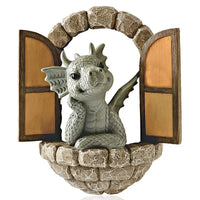 Enchanted Dragon Garden Statue - Handcrafted Resin Garden Ornament for Outdoor Decor 4