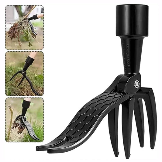Ergonomic Stainless Steel Weed Puller Tool with Adjustable Long Handle 0