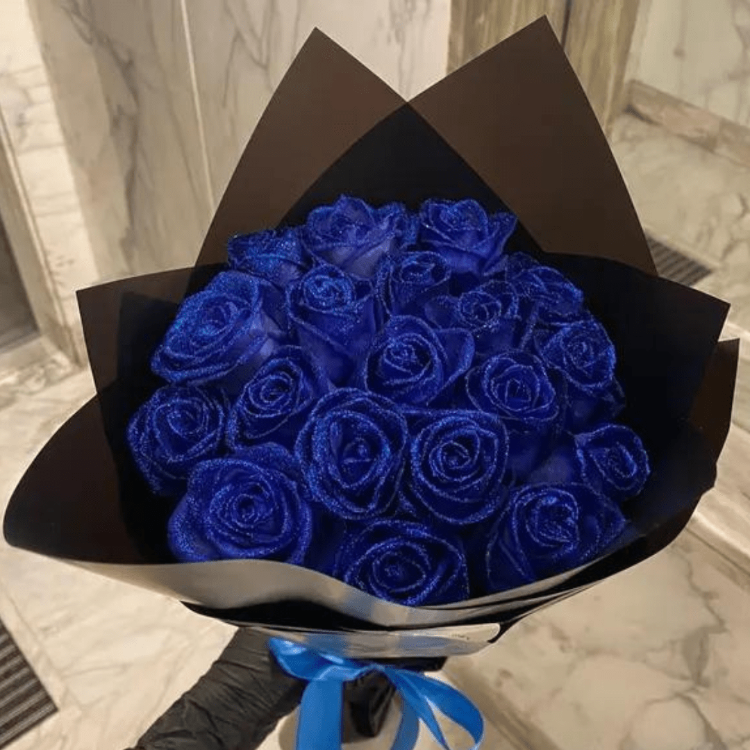 Everflower - Artificial Glitter Rose, Long-Lasting Silk Flower for Home Decor 0