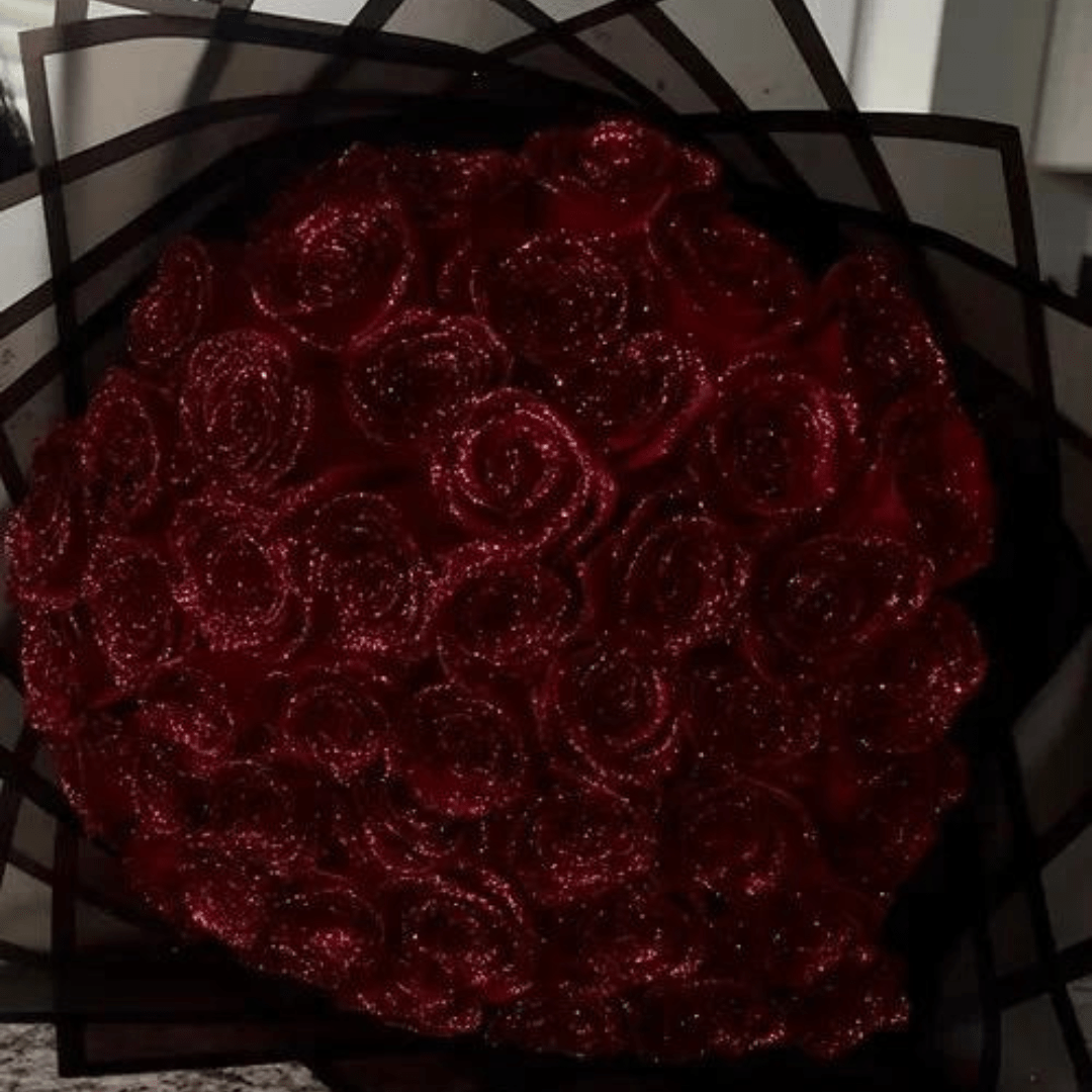 Everflower - Artificial Glitter Rose, Long-Lasting Silk Flower for Home Decor 1