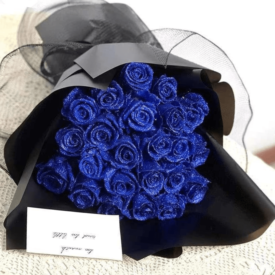 Everflower - Artificial Glitter Rose, Long-Lasting Silk Flower for Home Decor 3