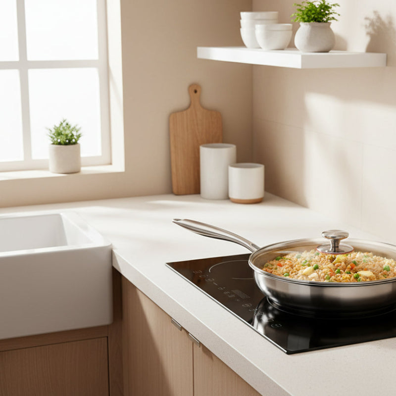 COOKELITE – Titanium Hammered Non-Stick Frying Pan Induction Ready