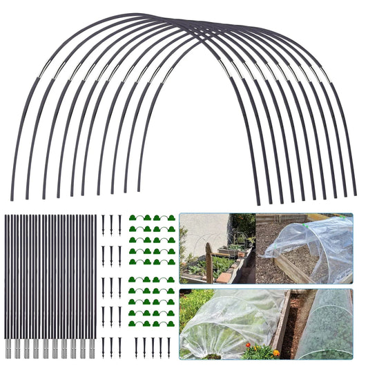 FlexGrow - 5-Piece Poly Tunnel Set for Garden - Durable Fiberglass Arches 0