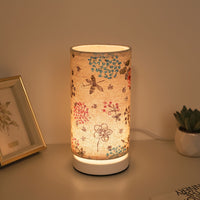 Floral Fabric Table Lamp - Vintage Style Bedside & Desk Lighting for Cozy Ambiance 0