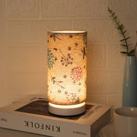 Floral Fabric Table Lamp - Vintage Style Bedside & Desk Lighting for Cozy Ambiance 5