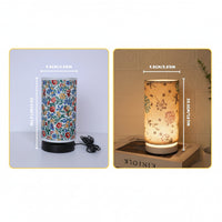 Floral Fabric Table Lamp - Vintage Style Bedside & Desk Lighting for Cozy Ambiance 8