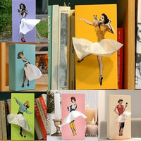 Flying Skirt Tissue Box Cover - Unique Design with Weighted Base for Fun Décor 0