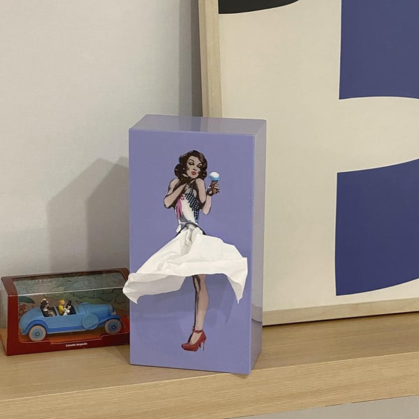 Flying Skirt Tissue Box Cover - Unique Design with Weighted Base for Fun Décor 6