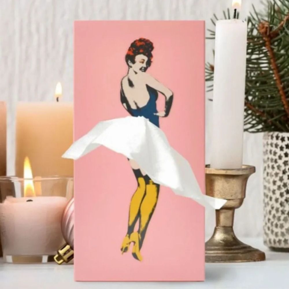 Flying Skirt Tissue Box Cover - Unique Design with Weighted Base for Fun Décor 9