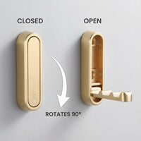 Foldable Wall Coat Hook - Space-Saving Zinc Alloy Design for Easy Organization 5