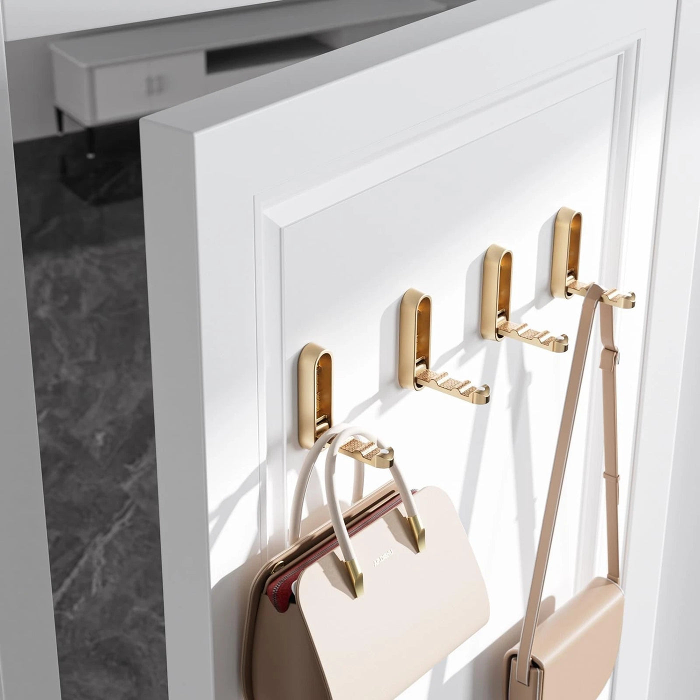 Foldable Wall Coat Hook - Space-Saving Zinc Alloy Design for Easy Organization 6