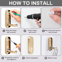 Foldable Wall Coat Hook - Space-Saving Zinc Alloy Design for Easy Organization 8