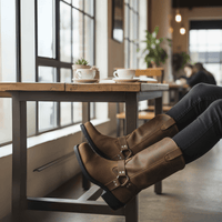 ForgedSteel - Waterproof Harness Boots with Durable PU Leather & Oil-Resistant Sole 2