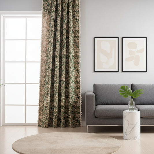 FLORÉVEIL – Vintage Floral Tapestry Curtain for Elegant Living Spaces