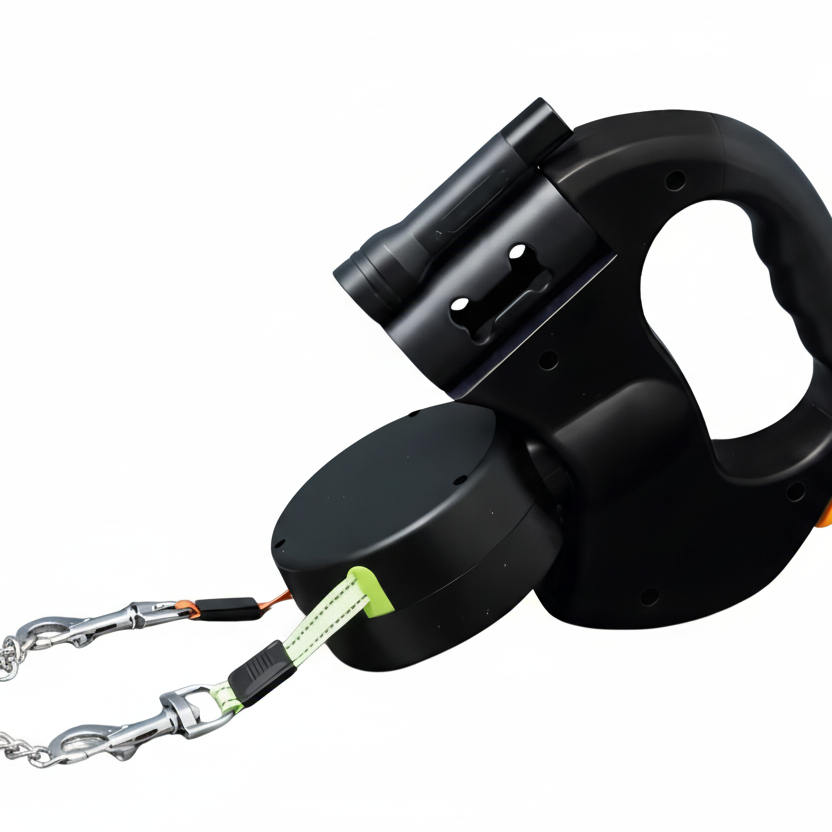 FurFriends Dual Dog Leash with LED Light, Tangle-Free Design & Ergonomic Handle 0
