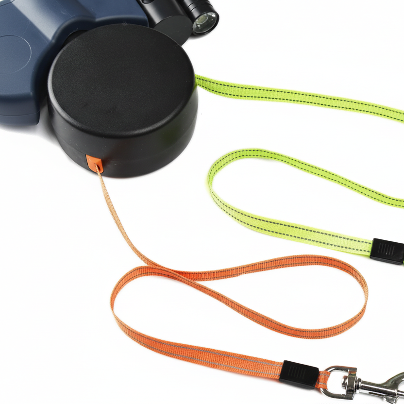 FurFriends Dual Dog Leash with LED Light, Tangle-Free Design & Ergonomic Handle 4