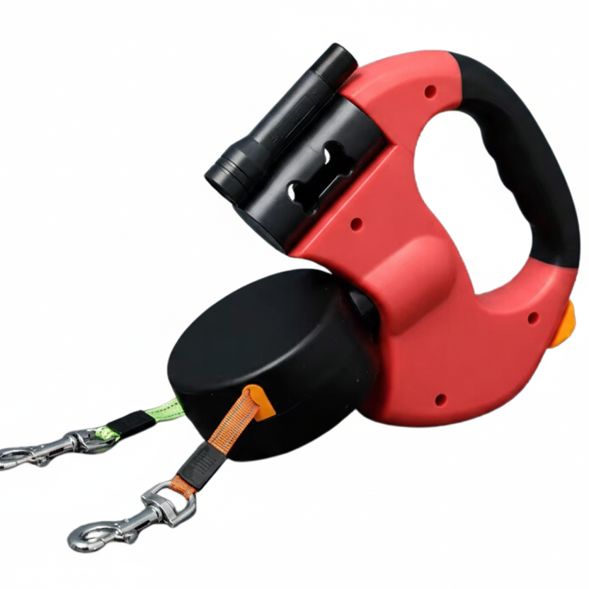 FurFriends Dual Dog Leash with LED Light, Tangle-Free Design & Ergonomic Handle 9
