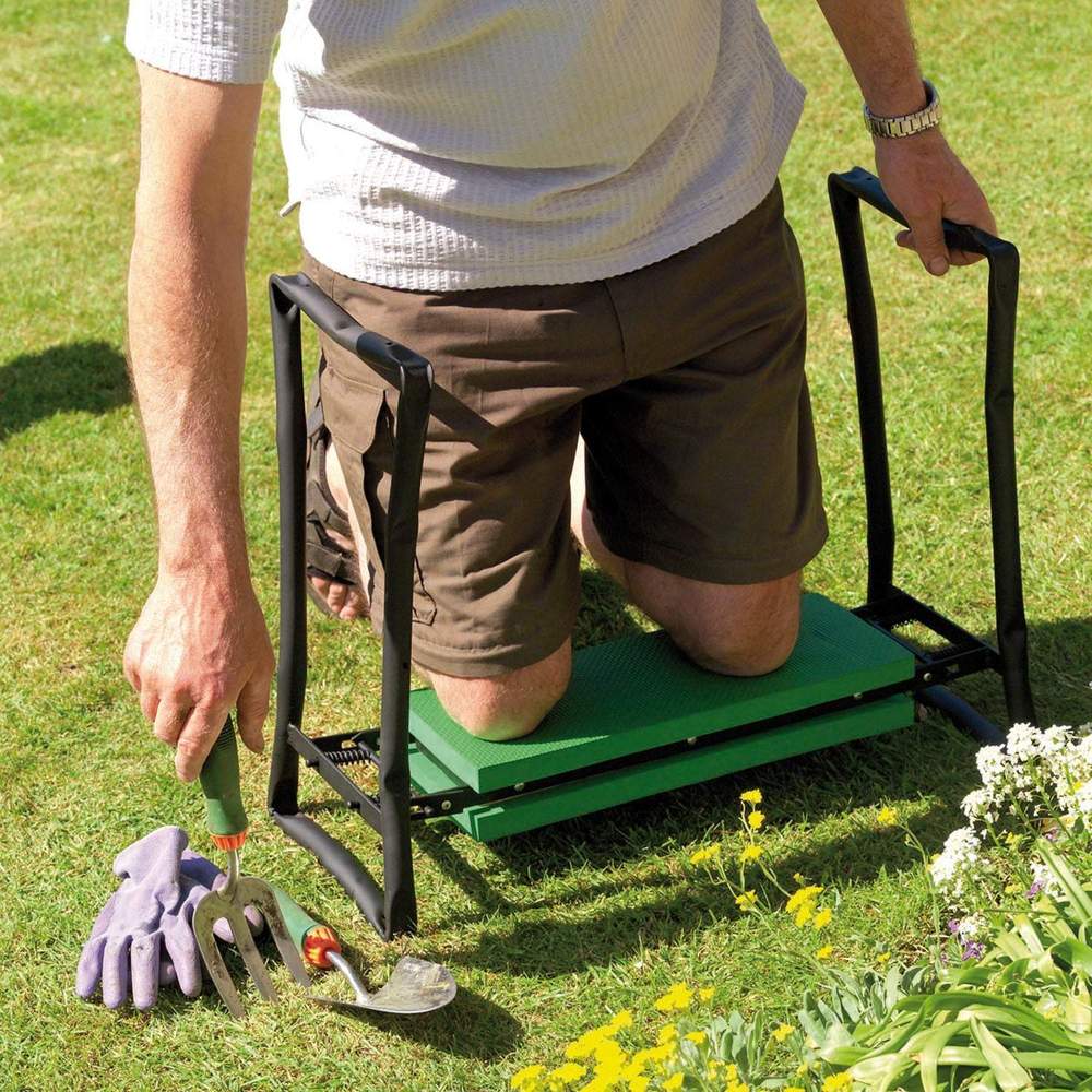GardenEase - 2-in-1 Garden Knee Slider & Seat with Tool Bag 2