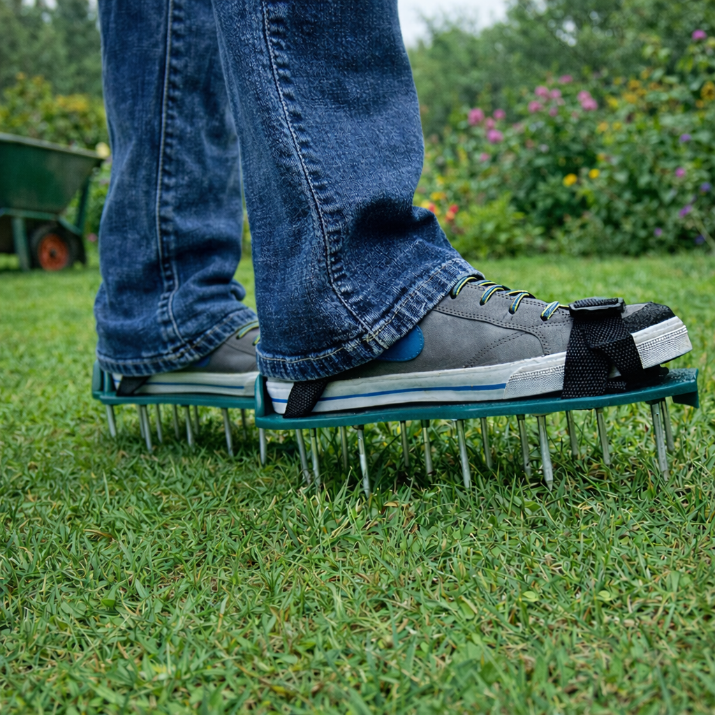 GardenPro - Spiked Lawn Aerator Shoes for Enhanced Grass Health and Growth 1
