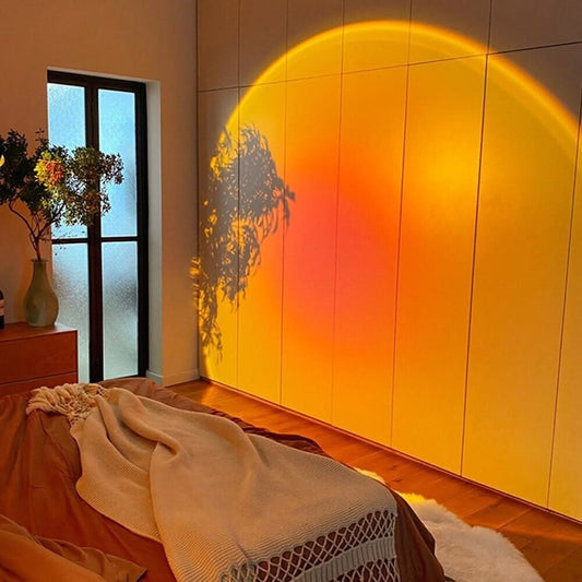 Golden Glow - LED Sunset Lamp with Adjustable 180° Projection for Relaxing Mood Lighting 0