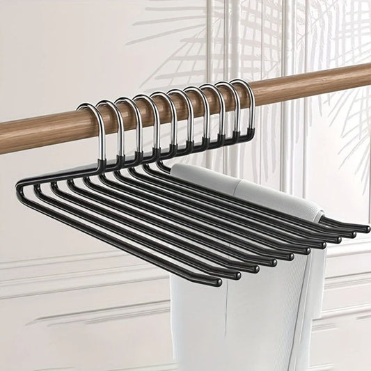 Goose Neck Z - 10 Pack Stainless Steel Pants Hanger & Trouser Organizer 0