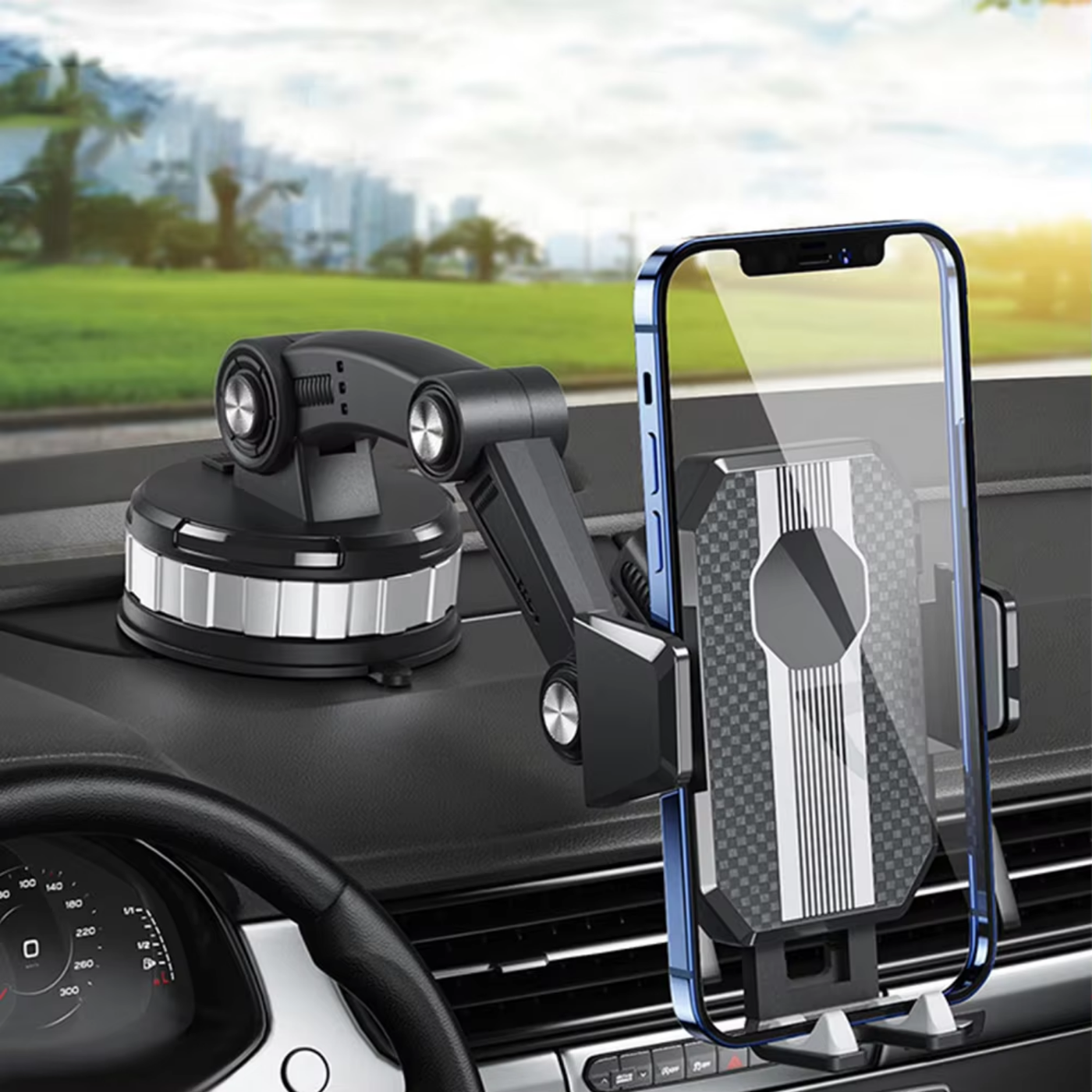 GripTech Car Phone Holder - 360° Rotation Cell Phone Mount with Strong Suction 0