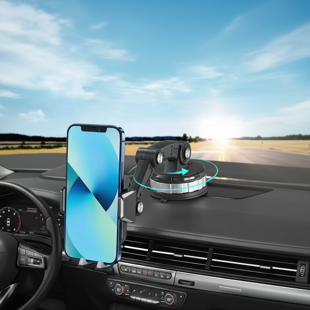 GripTech Car Phone Holder - 360° Rotation Cell Phone Mount with Strong Suction 2