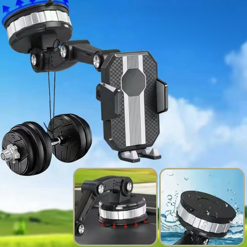 GripTech Car Phone Holder - 360° Rotation Cell Phone Mount with Strong Suction 4