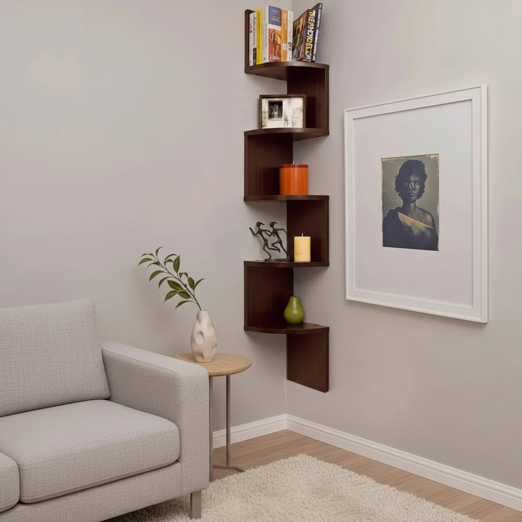 URBICOR – Corner Wall Shelf – Compact Storage with Modern Style