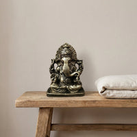 Handcrafted Ganesha Sculpture - Resin Elephant Figurine for Luck and Prosperity 1