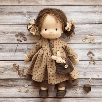 Handmade Cotton Waldorf Doll - Soft Plush Toy for Imaginative Play 10