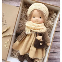 Handmade Cotton Waldorf Doll - Soft Plush Toy for Imaginative Play 13