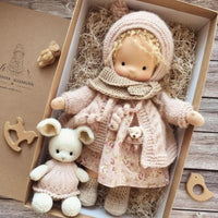 Handmade Cotton Waldorf Doll - Soft Plush Toy for Imaginative Play 18