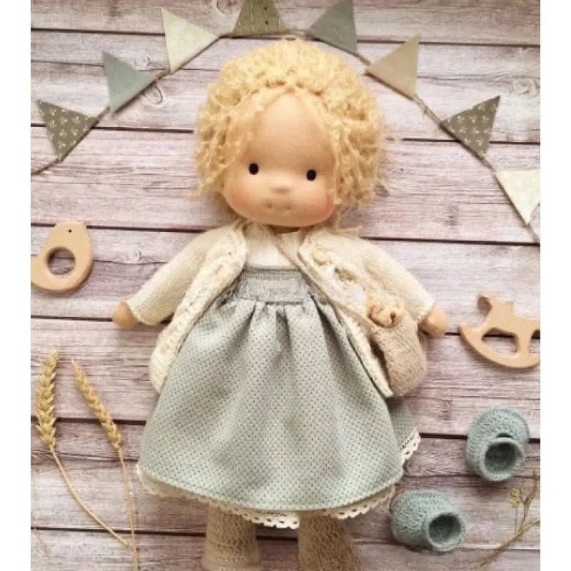 Handmade Cotton Waldorf Doll - Soft Plush Toy for Imaginative Play 20