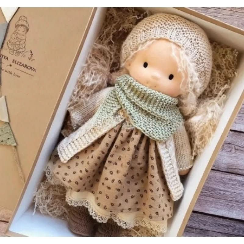 Handmade Cotton Waldorf Doll - Soft Plush Toy for Imaginative Play 38