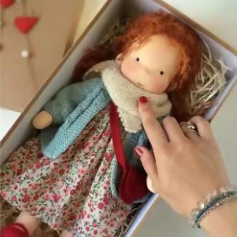 Handmade Cotton Waldorf Doll - Soft Plush Toy for Imaginative Play 9