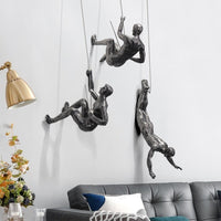 Handmade Resin Climbing Wall Sculpture for Dynamic Indoor Decor 1