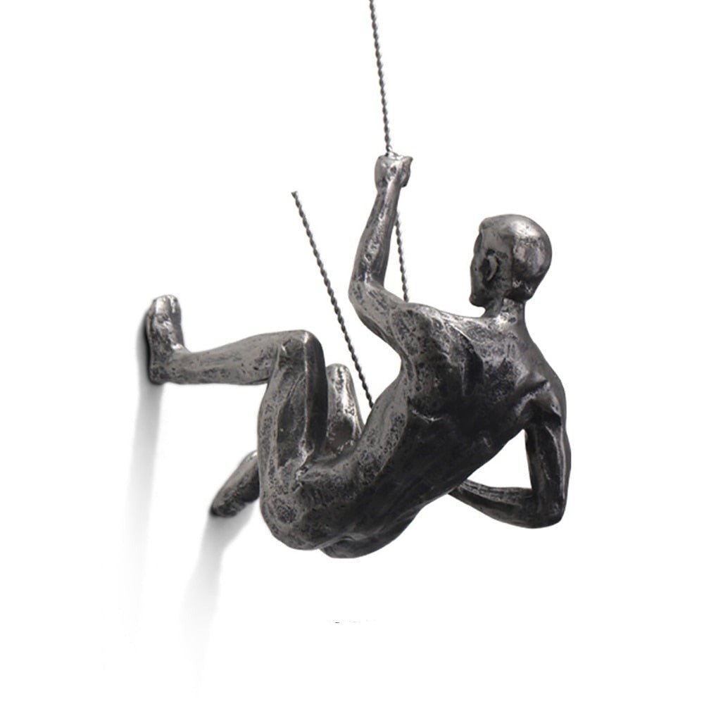Handmade Resin Climbing Wall Sculpture for Dynamic Indoor Decor 10