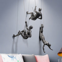 Handmade Resin Climbing Wall Sculpture for Dynamic Indoor Decor 5