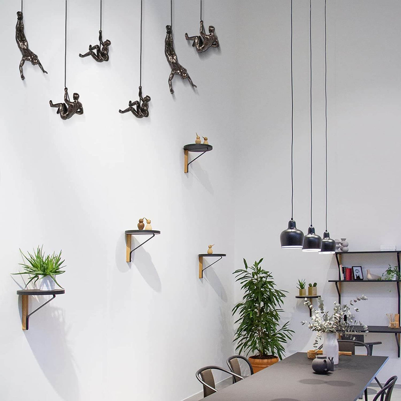 Handmade Resin Climbing Wall Sculpture for Dynamic Indoor Decor 7