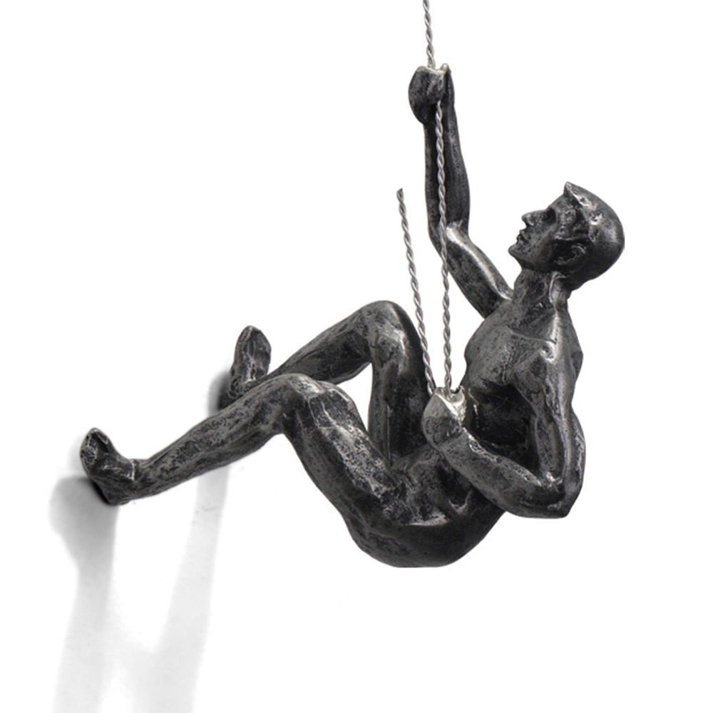 Handmade Resin Climbing Wall Sculpture for Dynamic Indoor Decor 9
