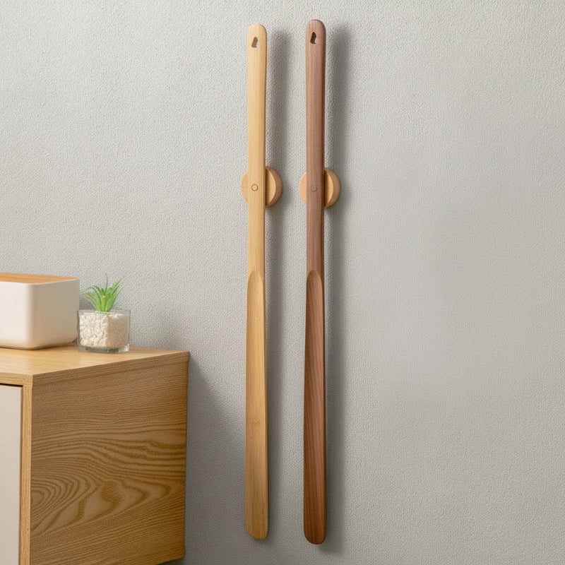 Hearthwood - 20-Inch Long Handled Shoehorn with Magnetic Wall Mount for Easy Use 2