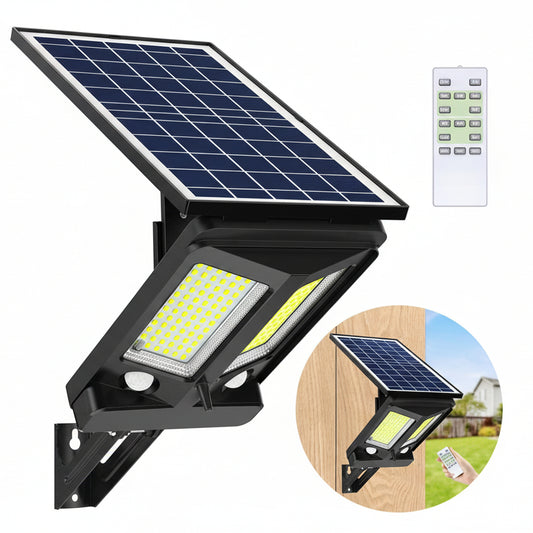 HelionGuard ProLight 12000 - Solar LED Spotlight with Motion Detection & Remote Control 0