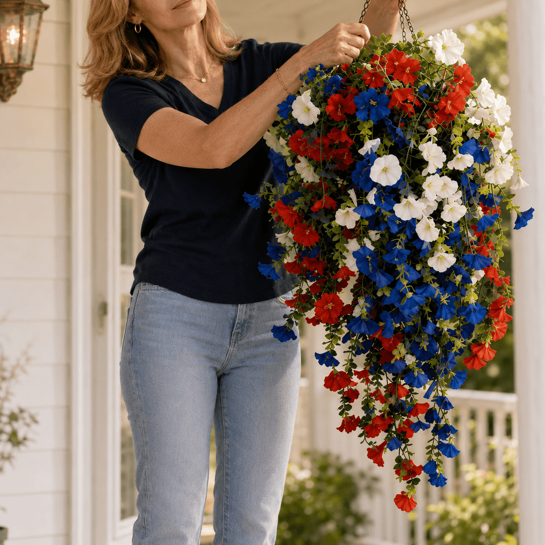 PATRIOTHAVEN – Decorative Hanging Basket for Festive Home Styling