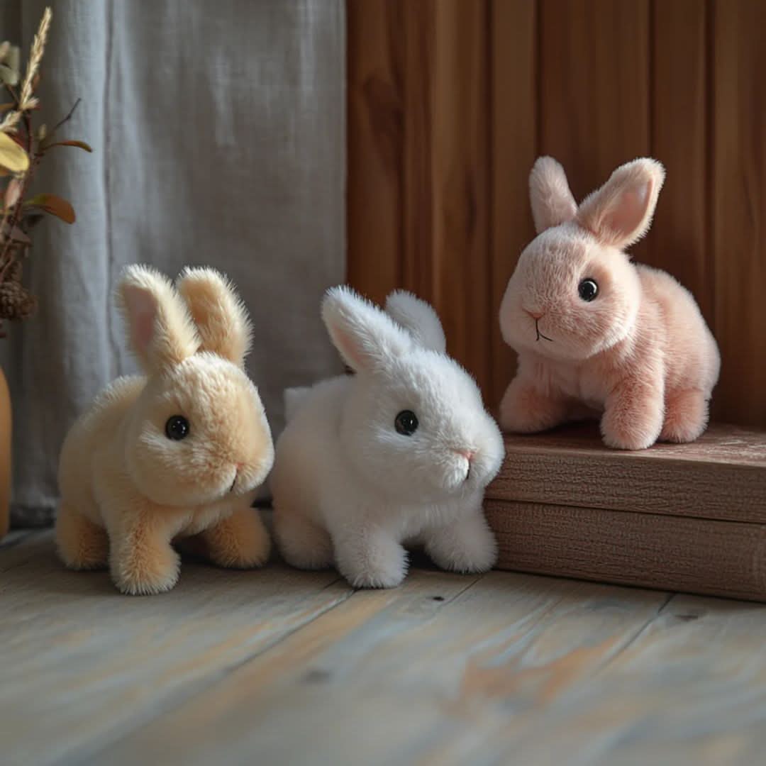 HopiFluff - Animated Plush Bunny Toy with Realistic Movements for Kids 3