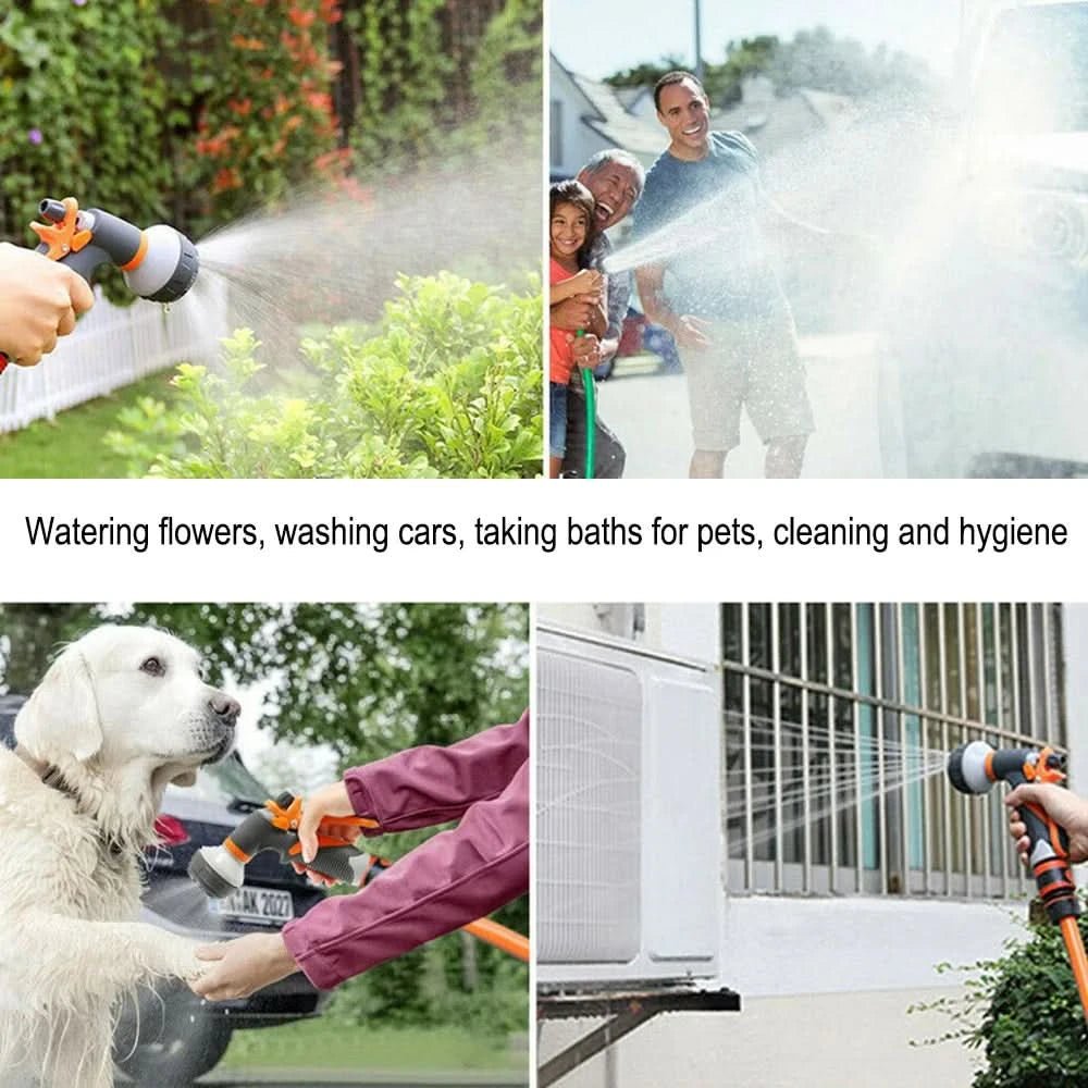HydroFlex - 8-Mode High Pressure Garden Hose Sprayer Gun for Efficient Watering 3