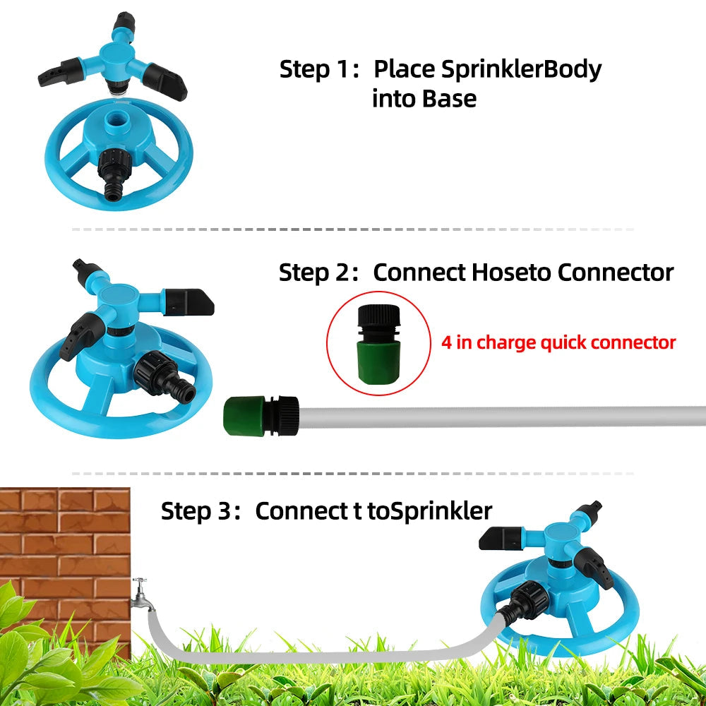Hydrosia - 360° Rotating Lawn Sprinkler for Efficient Watering 2